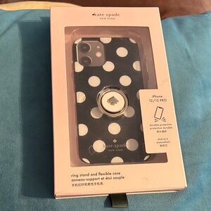 Kate Spade Black and White Dot iPhone 12/12 Pro Case